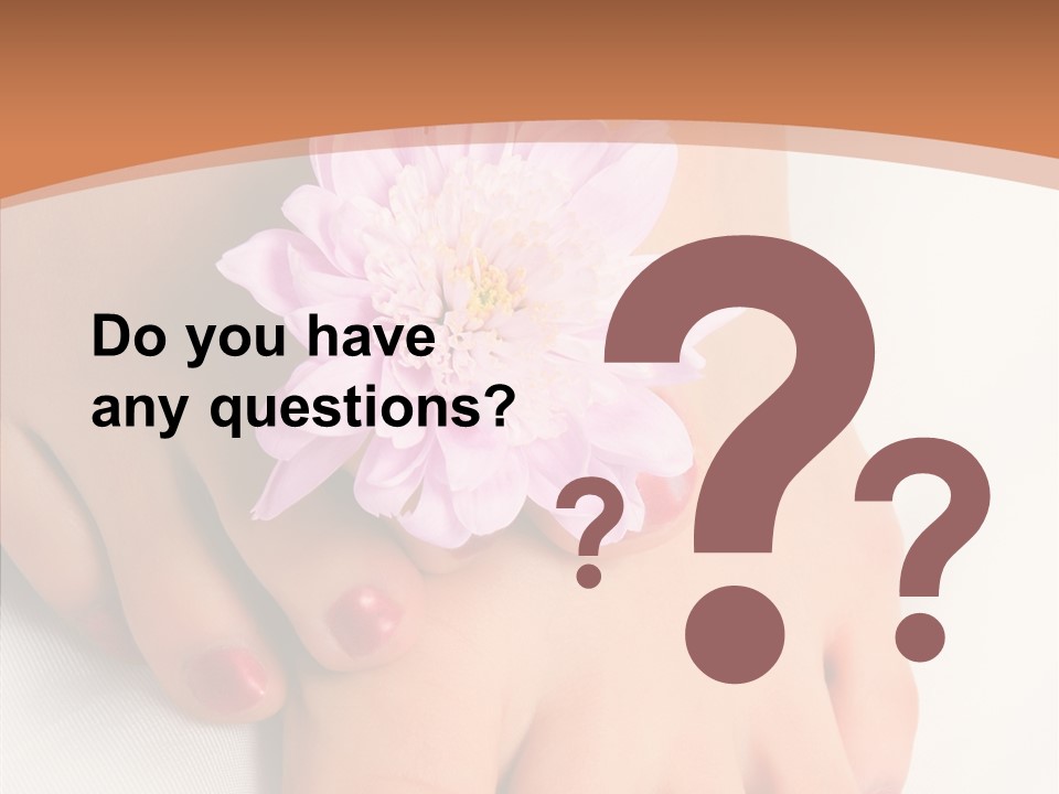 White Pedicure Health PowerPoint Template