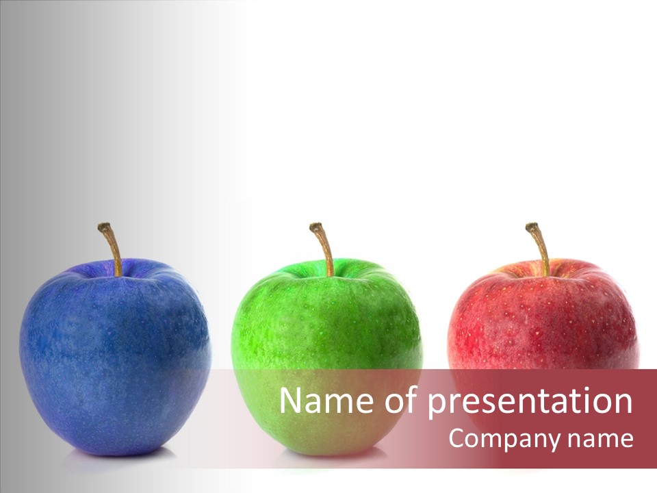 Apples Green Spectrum PowerPoint Template