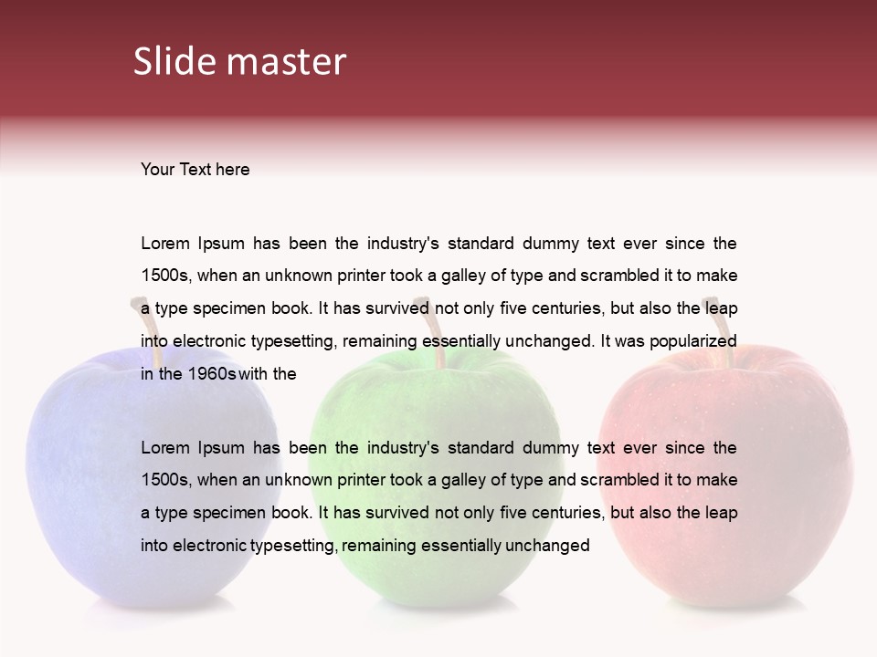 Apples Green Spectrum PowerPoint Template