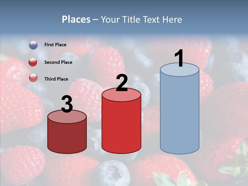 Blueberry Vitamin Colourful PowerPoint Template