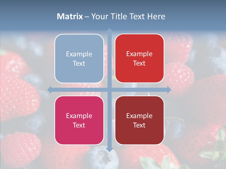 Blueberry Vitamin Colourful PowerPoint Template