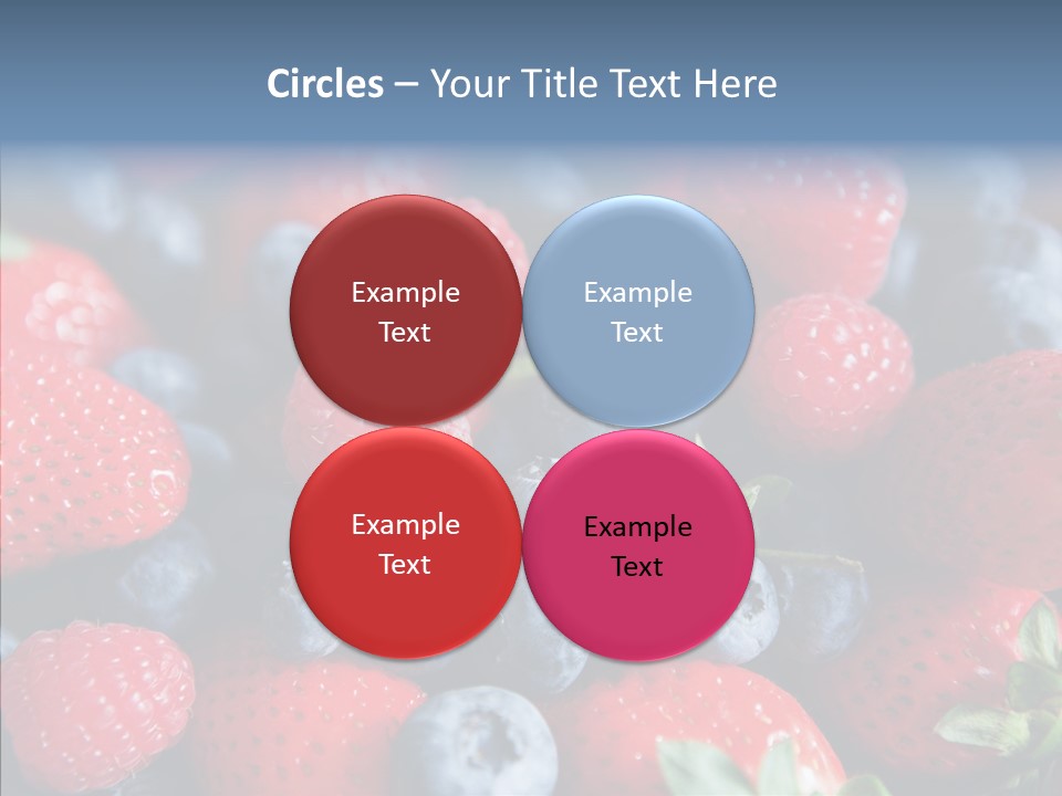 Blueberry Vitamin Colourful PowerPoint Template