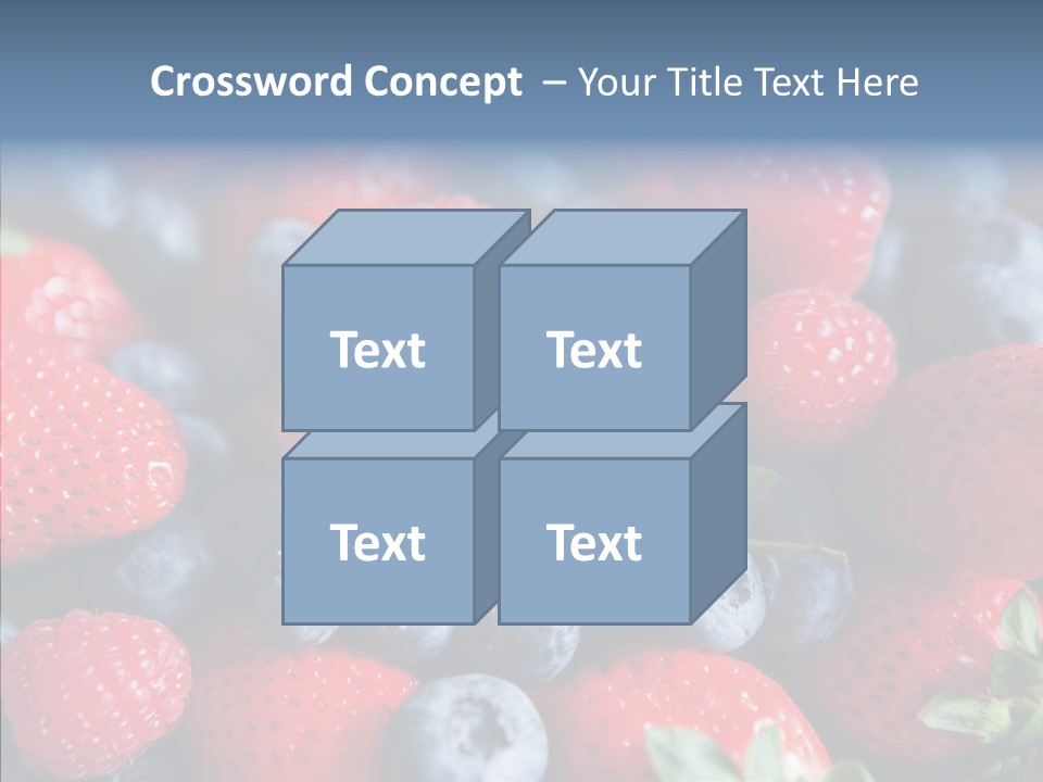 Blueberry Vitamin Colourful PowerPoint Template