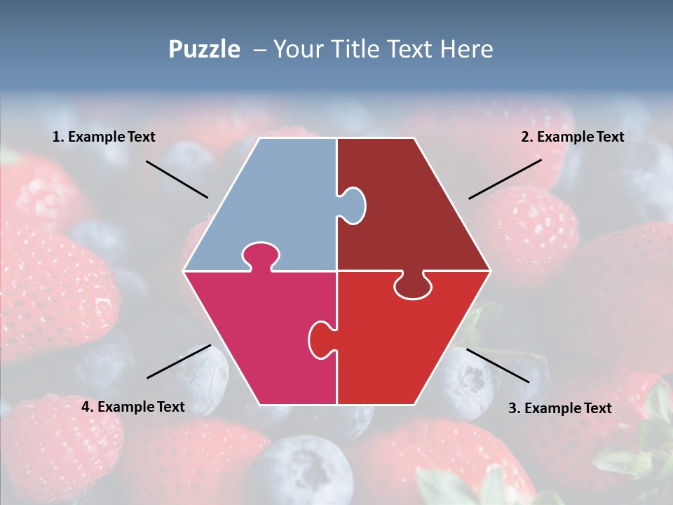 Blueberry Vitamin Colourful PowerPoint Template