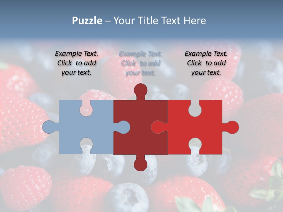 Blueberry Vitamin Colourful PowerPoint Template