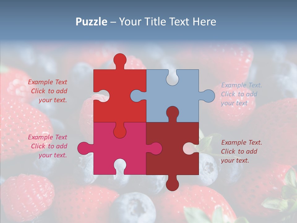 Blueberry Vitamin Colourful PowerPoint Template