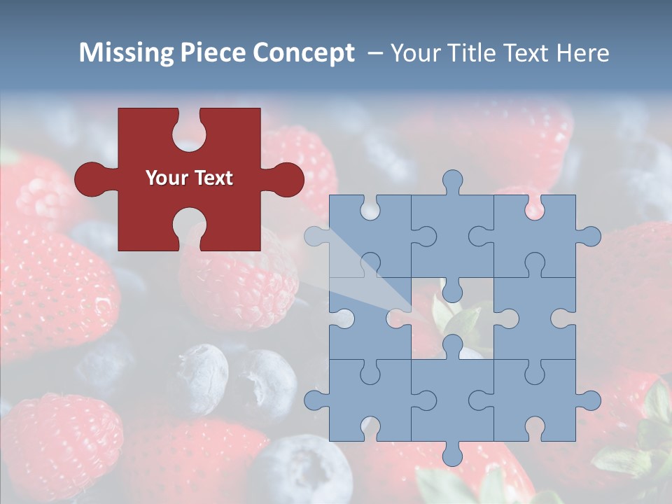 Blueberry Vitamin Colourful PowerPoint Template