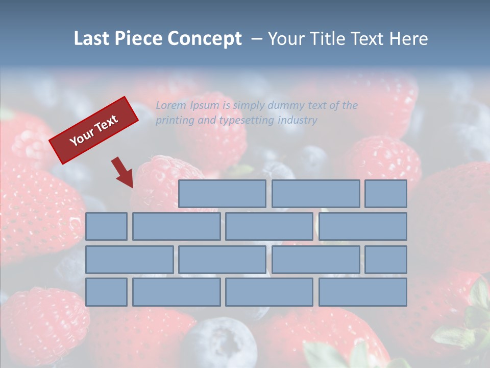 Blueberry Vitamin Colourful PowerPoint Template