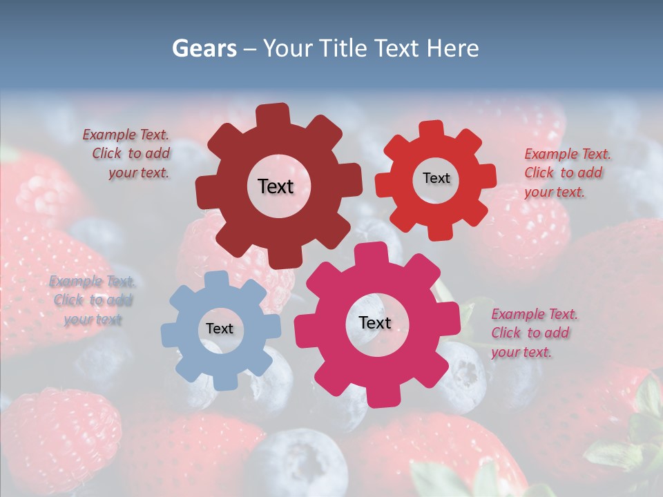 Blueberry Vitamin Colourful PowerPoint Template