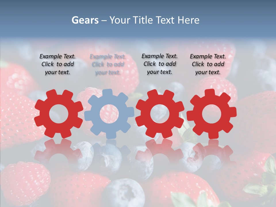 Blueberry Vitamin Colourful PowerPoint Template