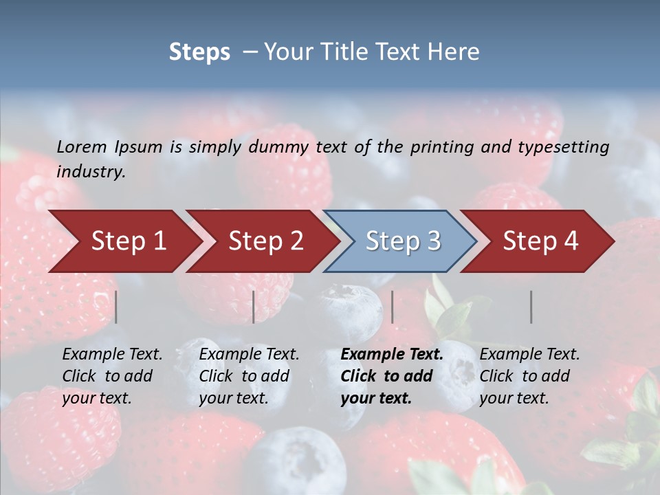 Blueberry Vitamin Colourful PowerPoint Template