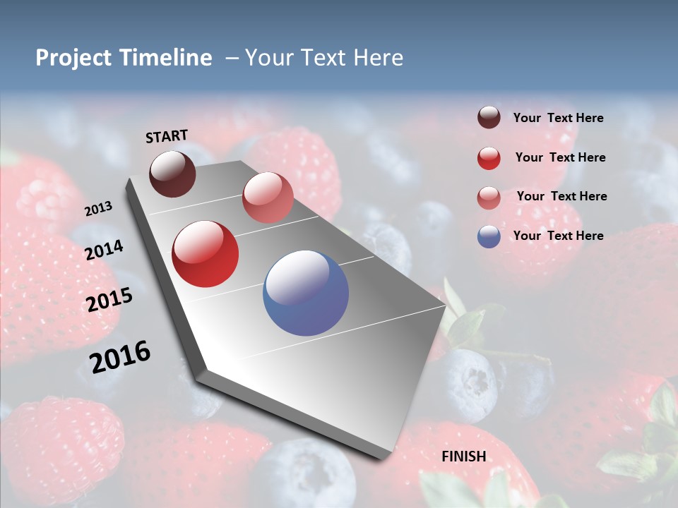 Blueberry Vitamin Colourful PowerPoint Template