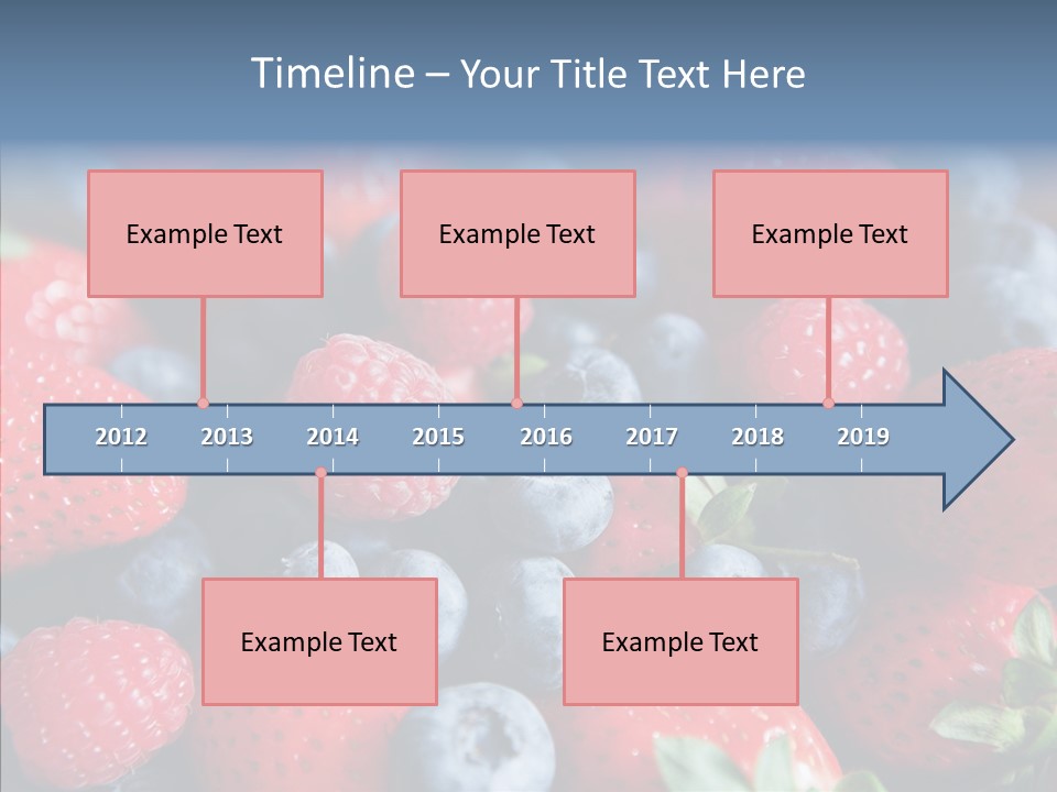 Blueberry Vitamin Colourful PowerPoint Template