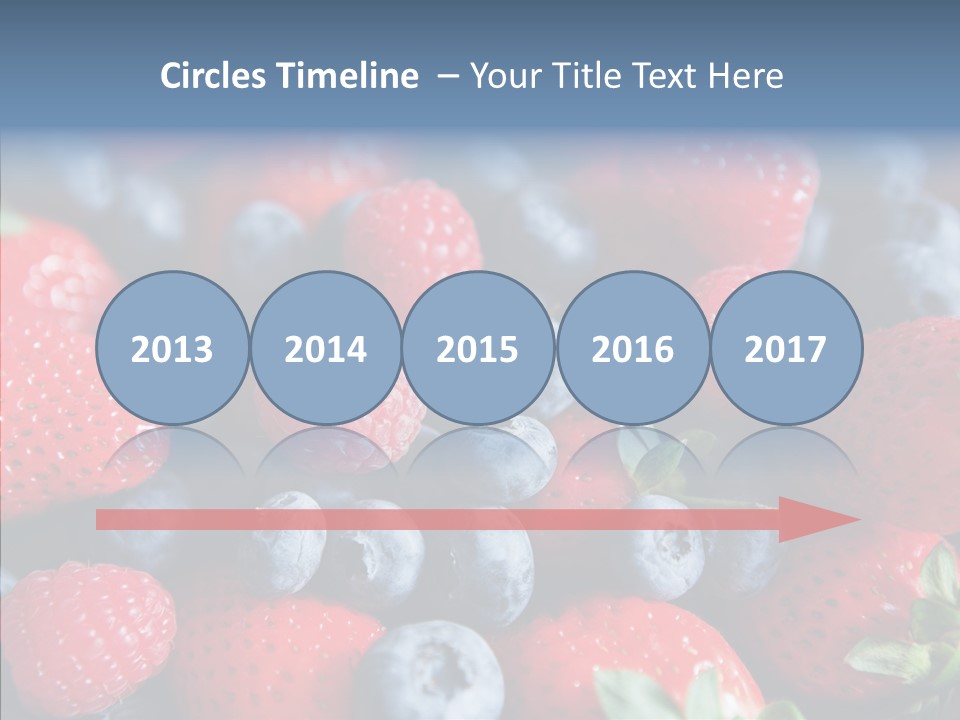 Blueberry Vitamin Colourful PowerPoint Template