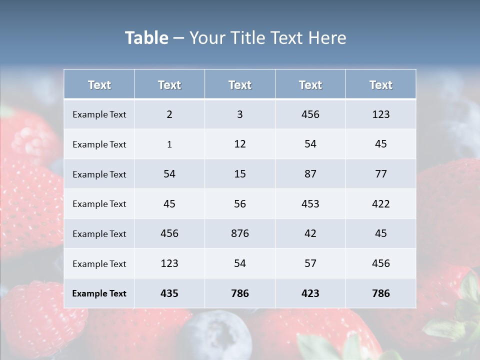 Blueberry Vitamin Colourful PowerPoint Template