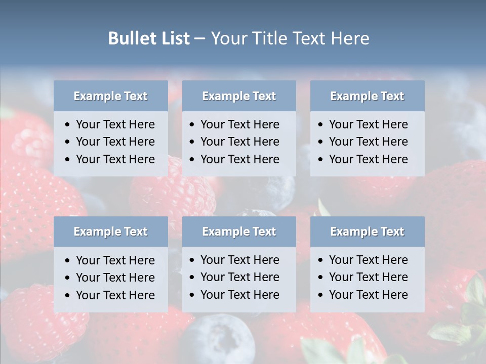 Blueberry Vitamin Colourful PowerPoint Template