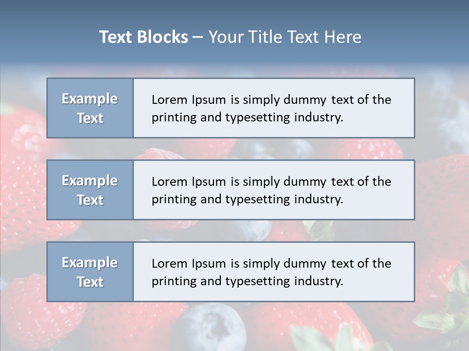 Blueberry Vitamin Colourful PowerPoint Template