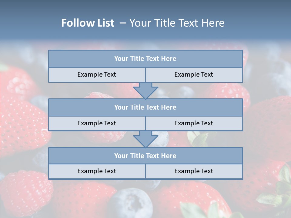 Blueberry Vitamin Colourful PowerPoint Template