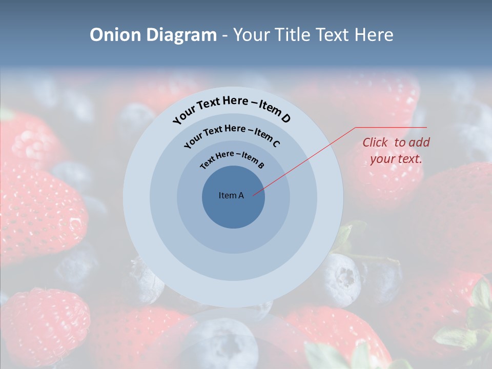 Blueberry Vitamin Colourful PowerPoint Template