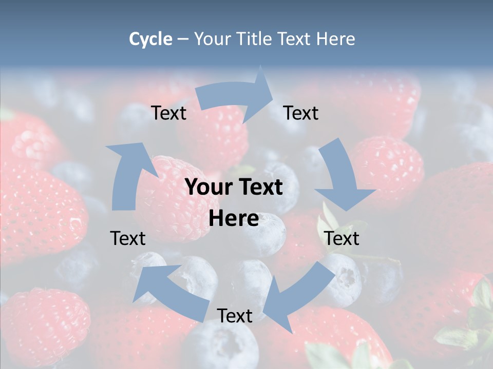 Blueberry Vitamin Colourful PowerPoint Template