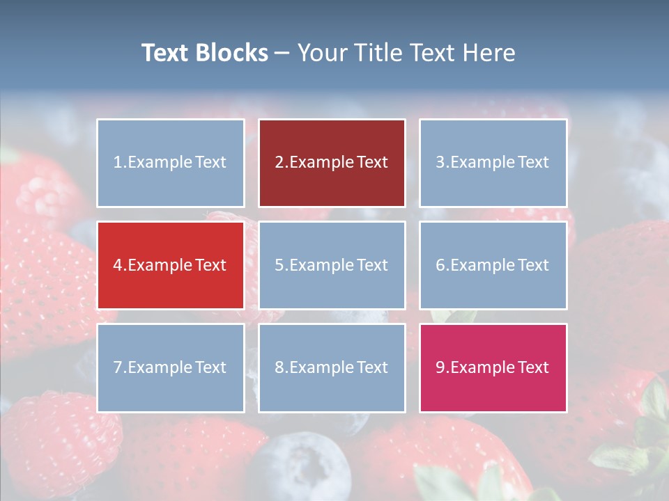 Blueberry Vitamin Colourful PowerPoint Template