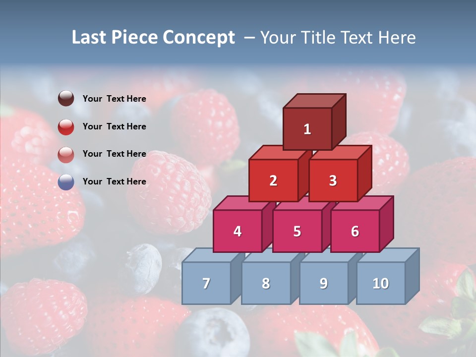 Blueberry Vitamin Colourful PowerPoint Template