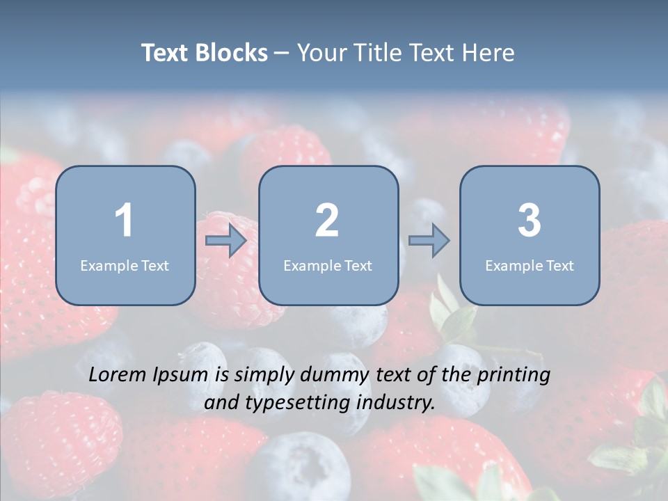Blueberry Vitamin Colourful PowerPoint Template