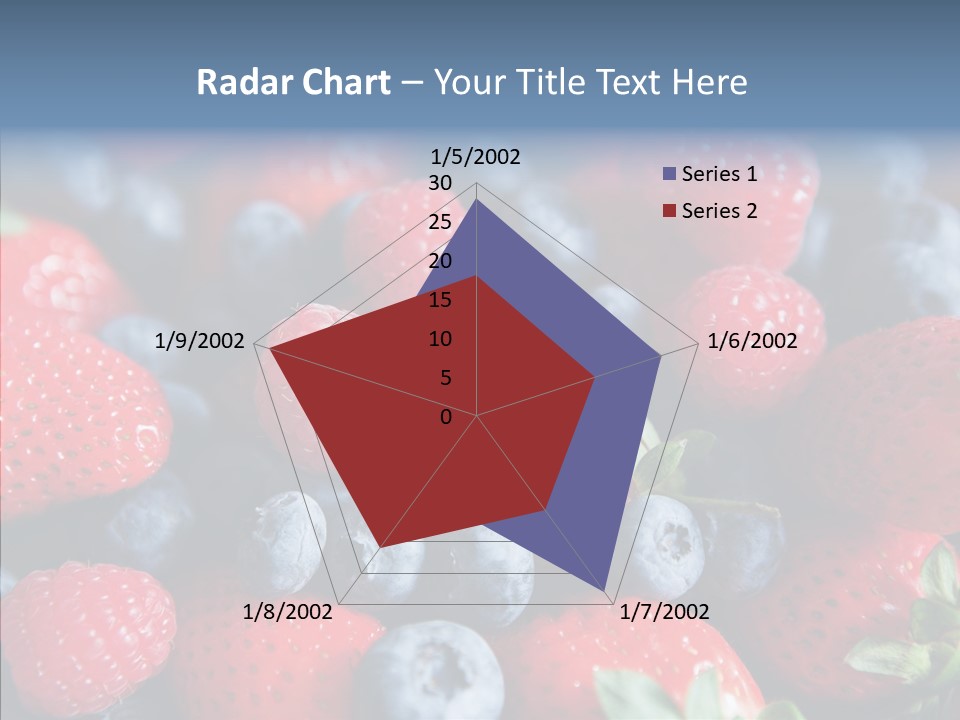 Blueberry Vitamin Colourful PowerPoint Template