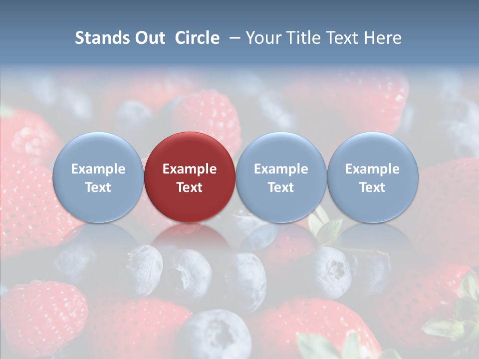 Blueberry Vitamin Colourful PowerPoint Template