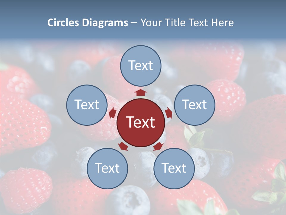 Blueberry Vitamin Colourful PowerPoint Template