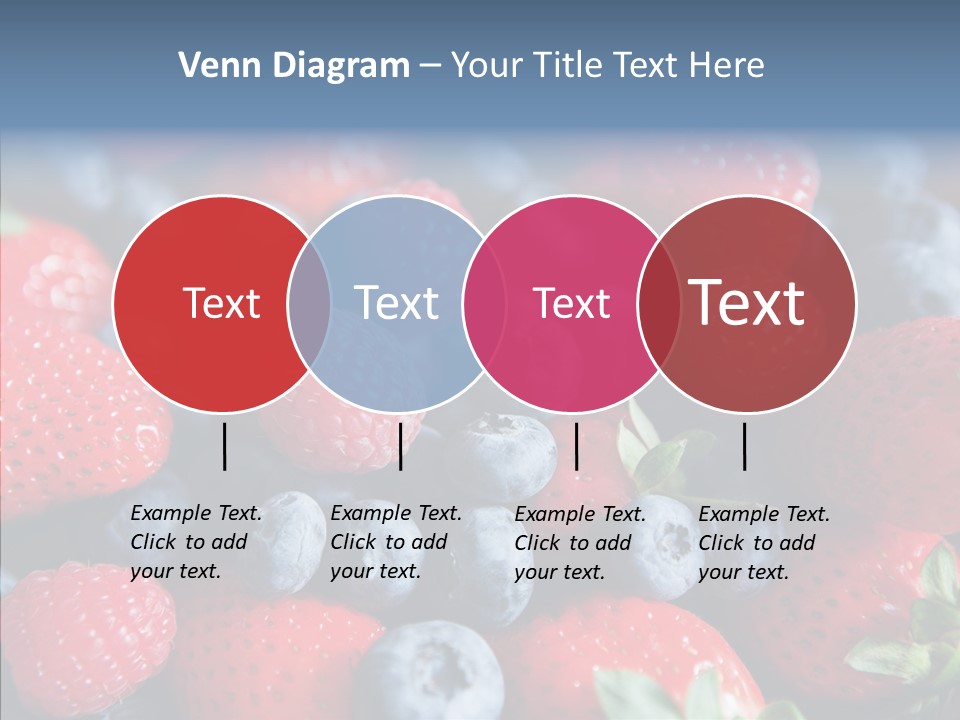 Blueberry Vitamin Colourful PowerPoint Template