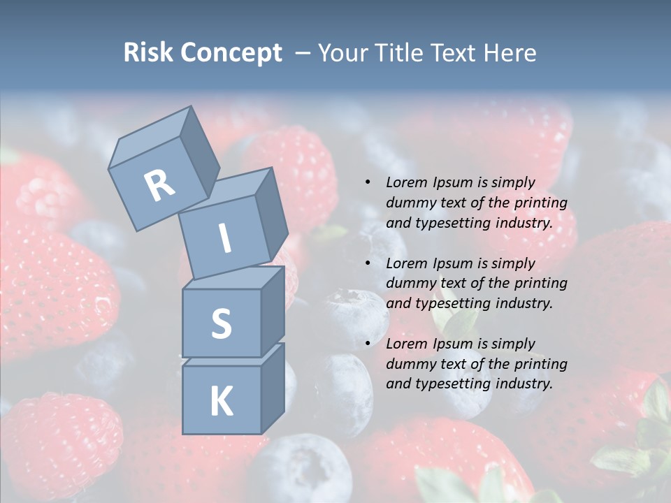 Blueberry Vitamin Colourful PowerPoint Template