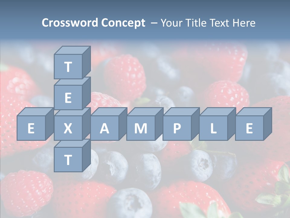 Blueberry Vitamin Colourful PowerPoint Template