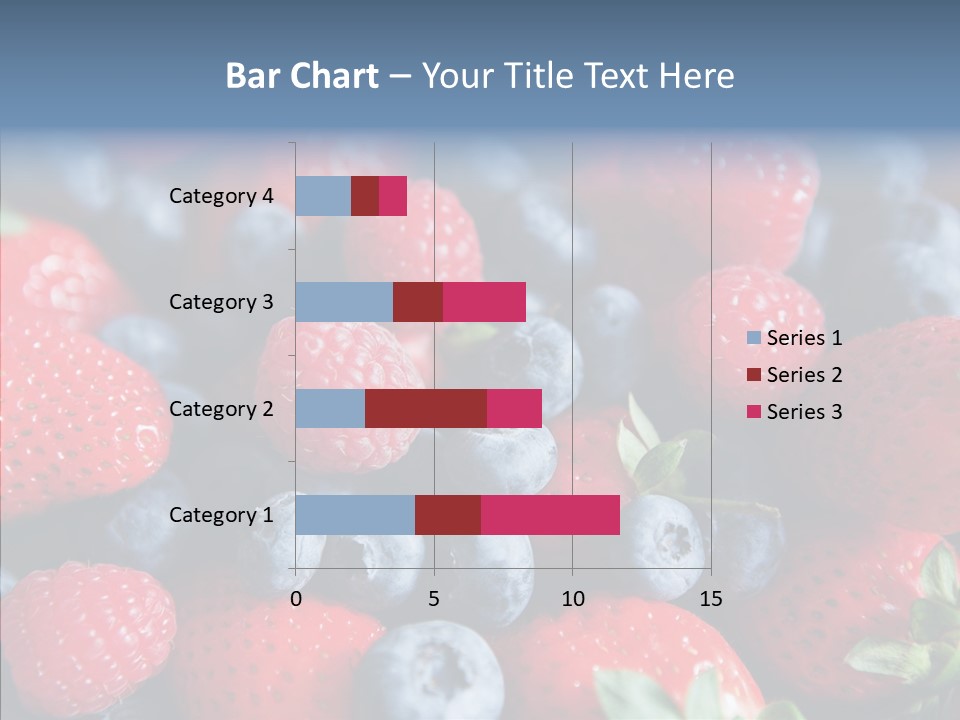 Blueberry Vitamin Colourful PowerPoint Template