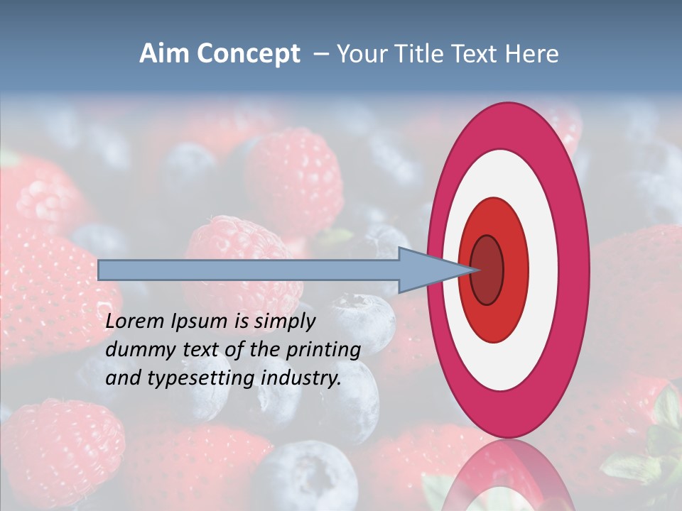 Blueberry Vitamin Colourful PowerPoint Template