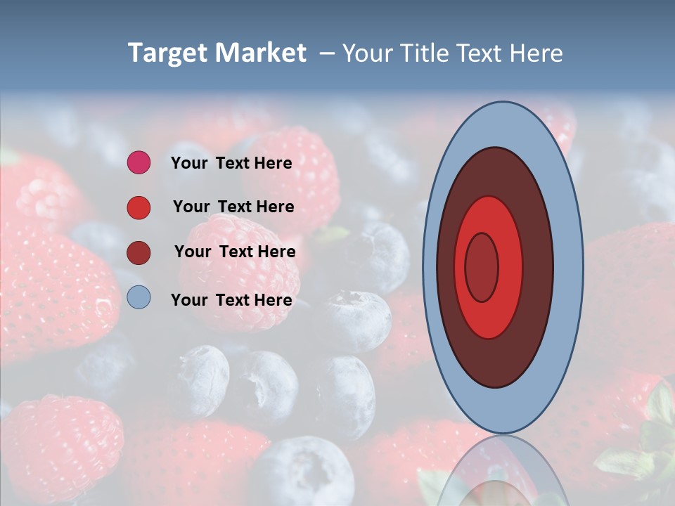 Blueberry Vitamin Colourful PowerPoint Template