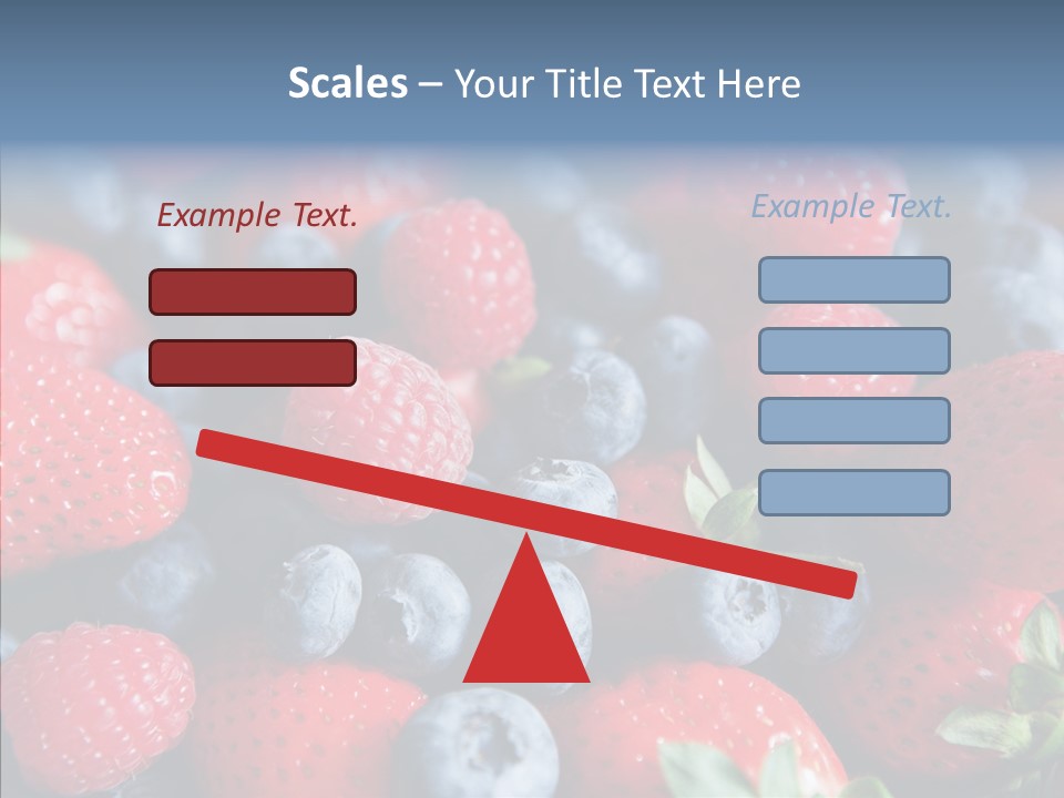 Blueberry Vitamin Colourful PowerPoint Template