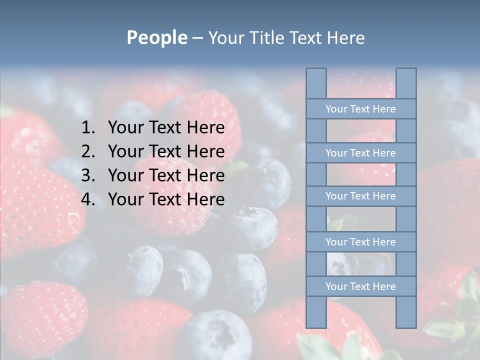 Blueberry Vitamin Colourful PowerPoint Template