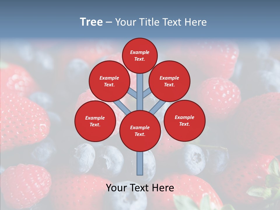 Blueberry Vitamin Colourful PowerPoint Template