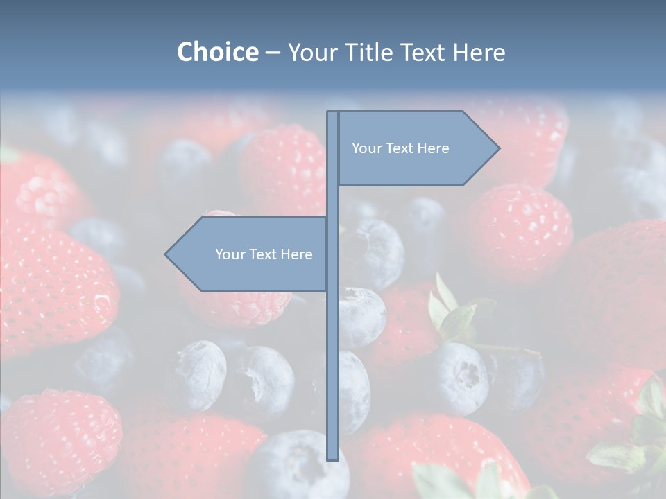 Blueberry Vitamin Colourful PowerPoint Template