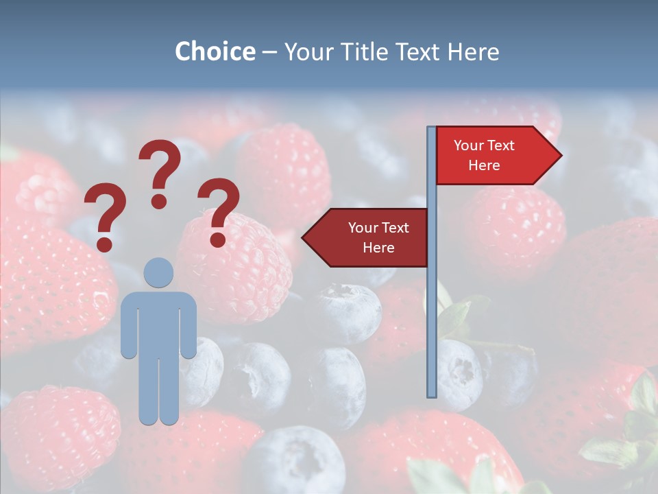 Blueberry Vitamin Colourful PowerPoint Template