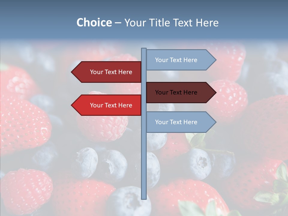 Blueberry Vitamin Colourful PowerPoint Template