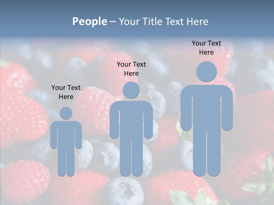 Blueberry Vitamin Colourful PowerPoint Template