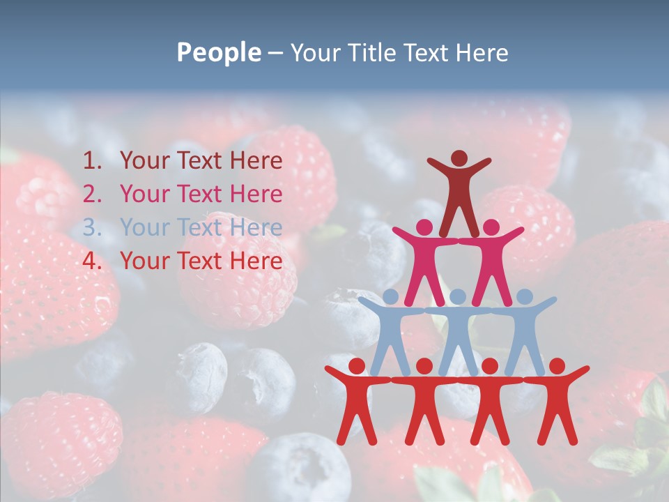 Blueberry Vitamin Colourful PowerPoint Template