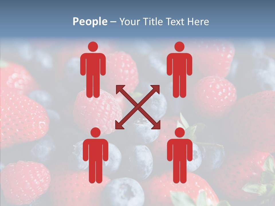 Blueberry Vitamin Colourful PowerPoint Template