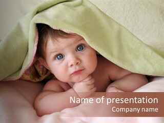 Beauty Model Child PowerPoint Template