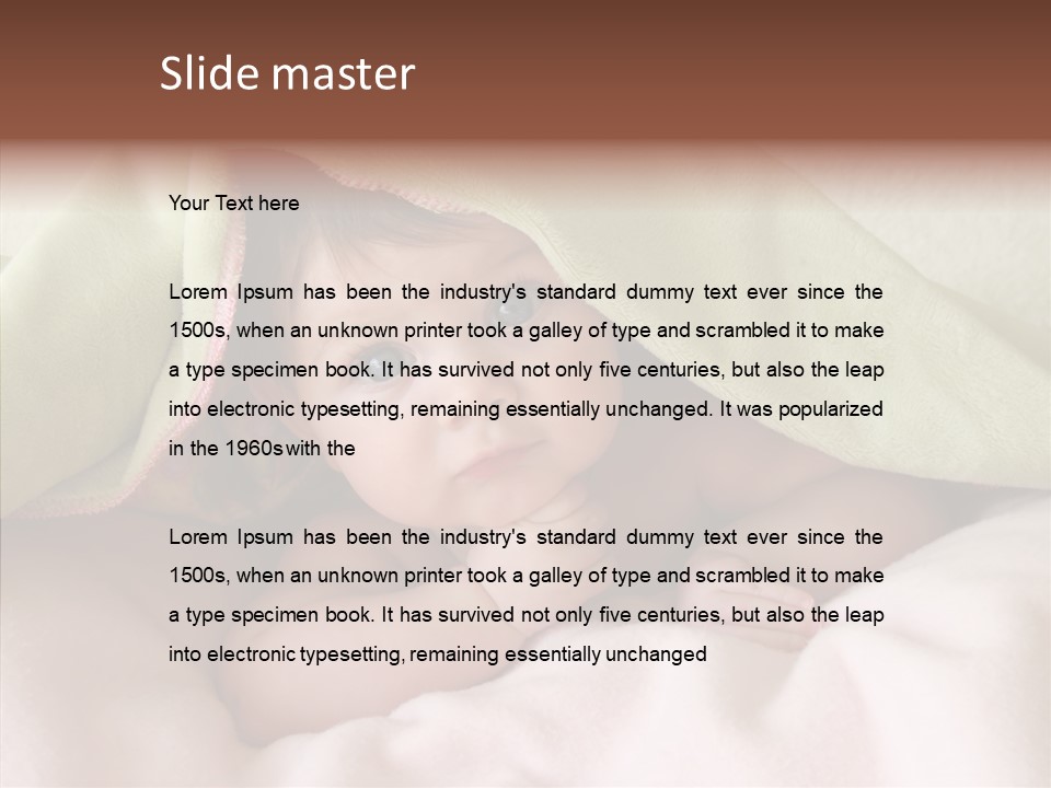 Beauty Model Child PowerPoint Template