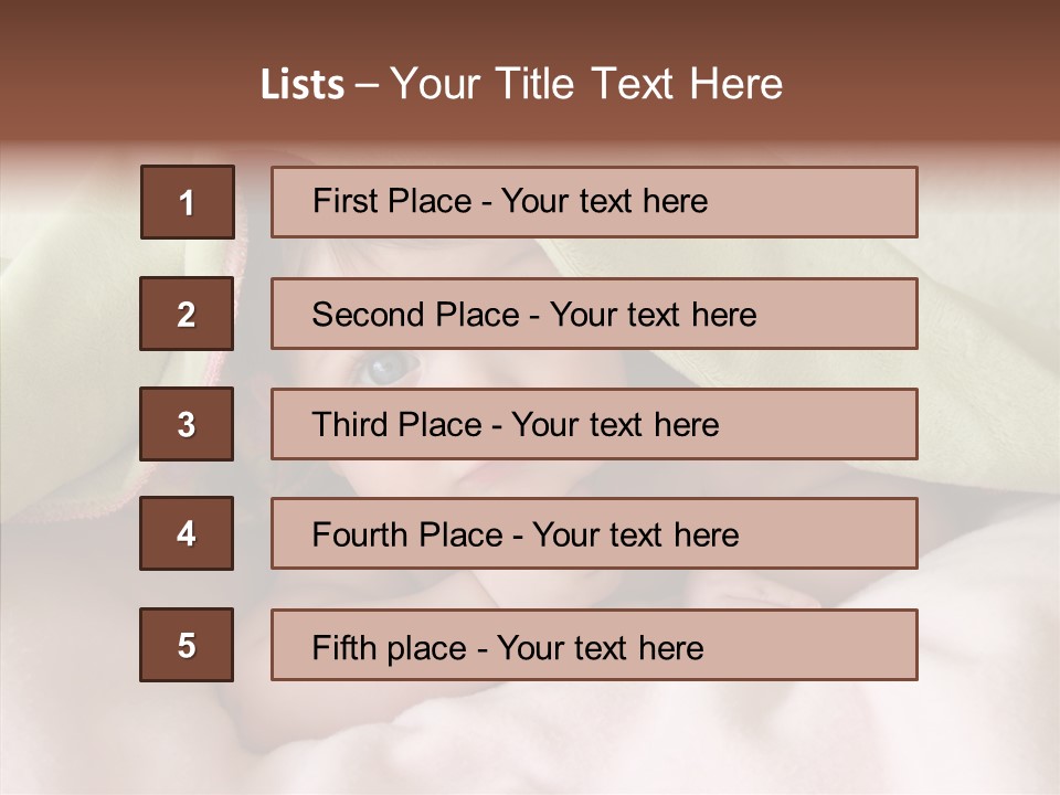 Beauty Model Child PowerPoint Template
