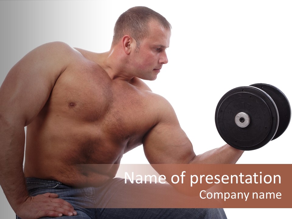 Biceps Macho Personal PowerPoint Template