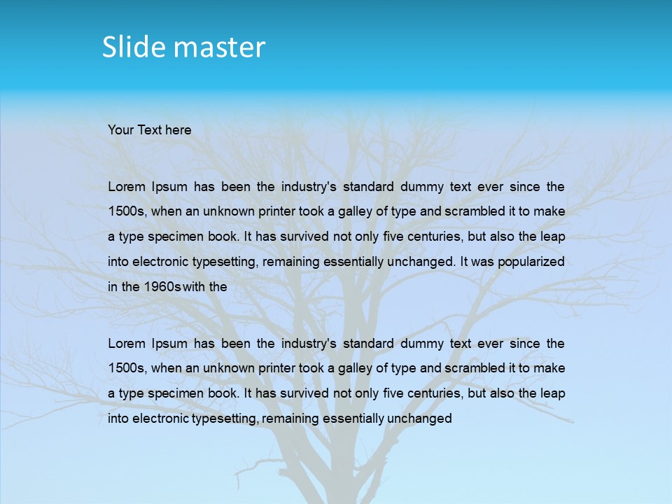 Sky Foliage Tree PowerPoint Template